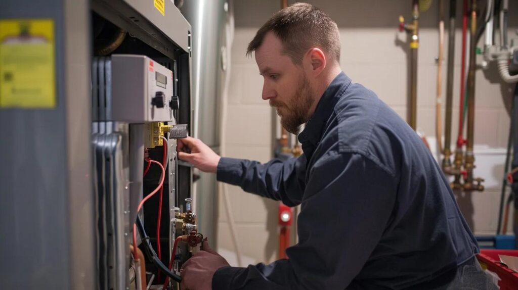 Gas vs. Electric Furnace: Which is Right for You? 1 furnace installation