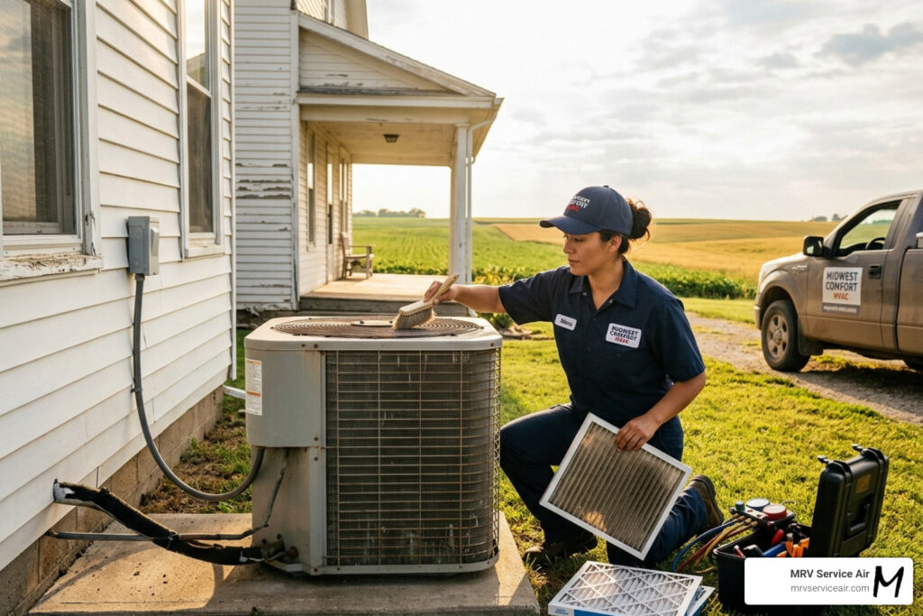 hvac maintenance checklist for hot agricultural climates